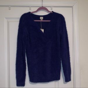 NWT Royal Blue Fuzzy Sweater